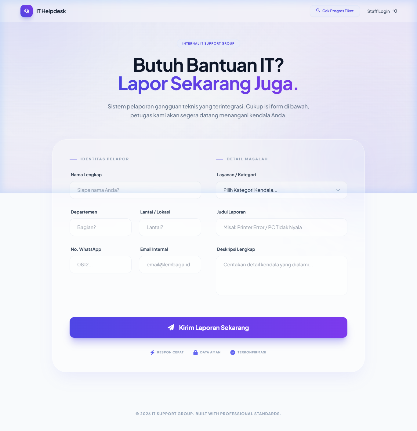 IT Helpdesk — Sistem Tiket Support